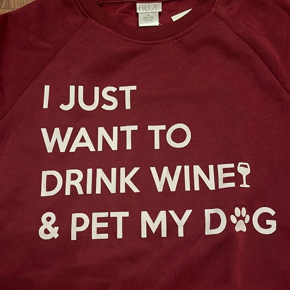 🆕I Just Want to Drink Wine and Pet My Dog Crewneck & Socks SHIPS SAME DAY📦‼️ - Picture 5 of 8